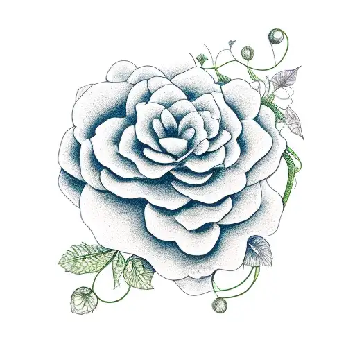 A Bouquet Of Birth Flowers Intertwined With Vines