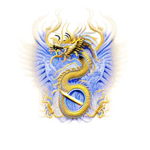 Golden Dragon Infinity Symbol