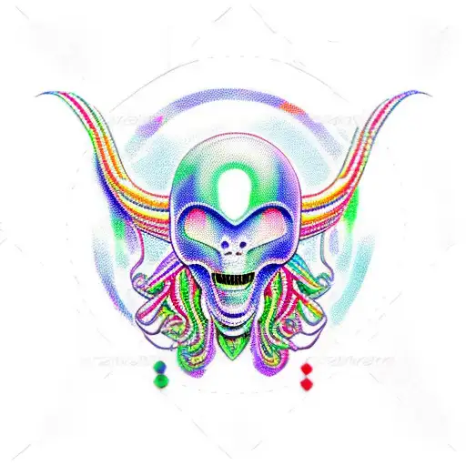 Alien Sketch Rasta Head Peace Sign