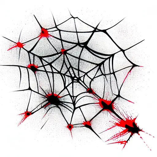 Ragged Web Like Glass Only Black And Red
