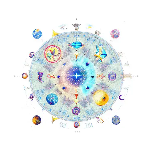 Celestial Constellations And Zodiac Signs