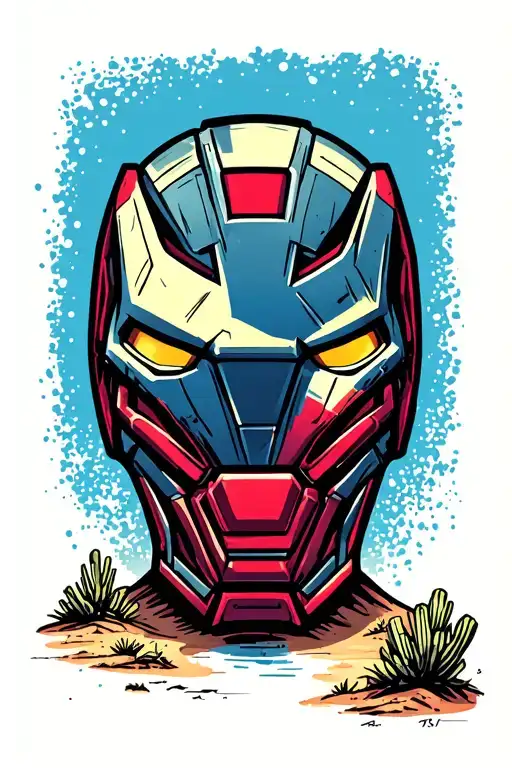 Ironman M Dot Arizona Desert Landscape Filled