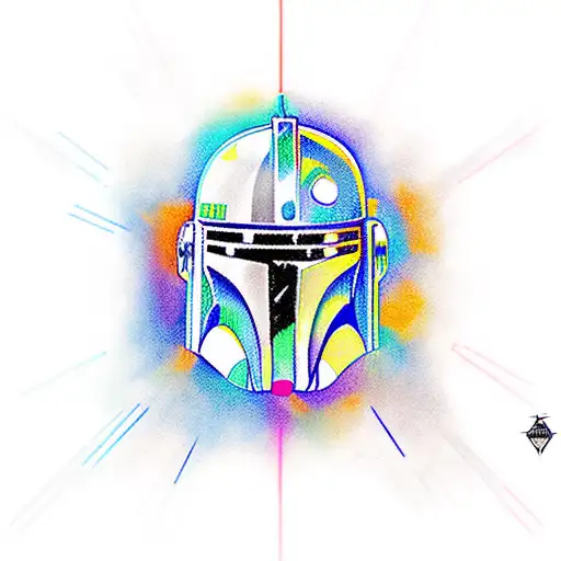 Star Wars Full Body Mandalorian With Lightsaber