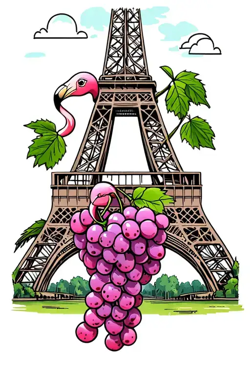 Flamingo Eiffel Tower Grapes