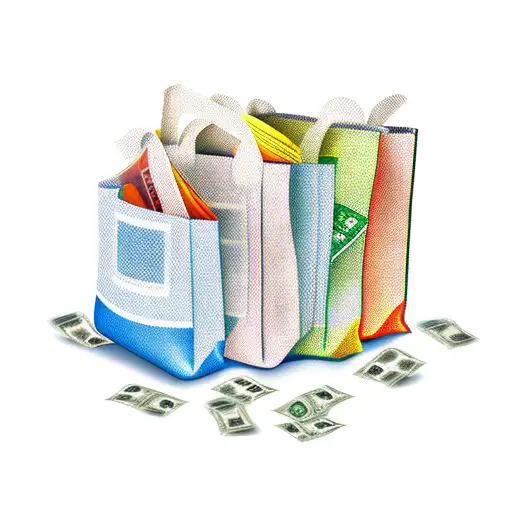 Bags Of Money With Team Spelling