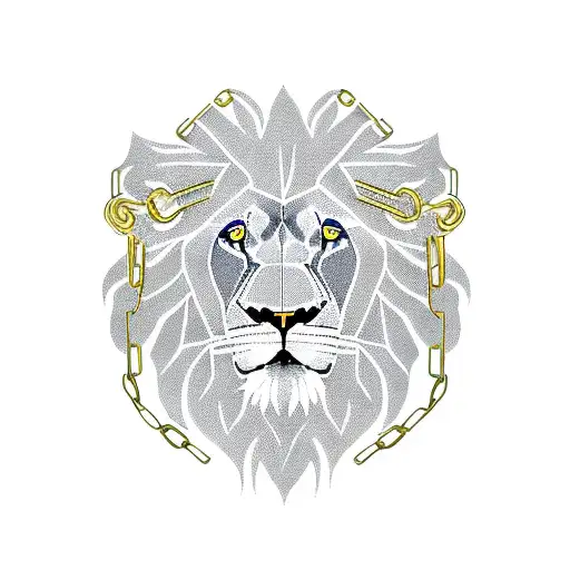 Lion With Chains