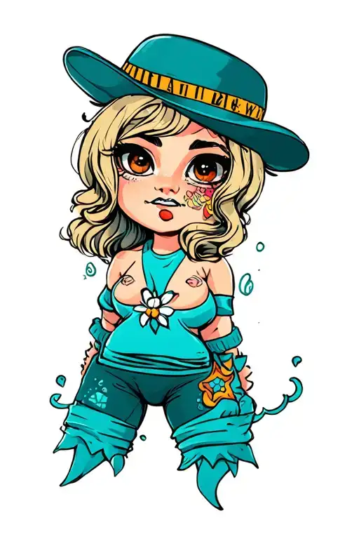 Filler Tattoo On Thigh And Hip