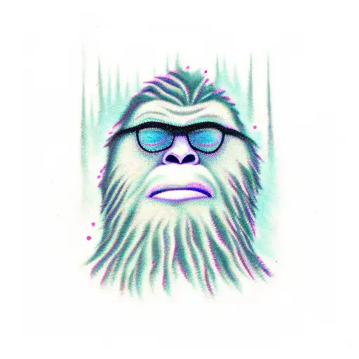 Sasquatch At Night With Color