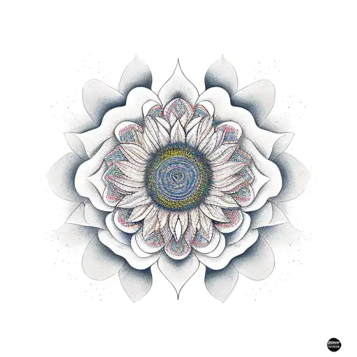 Sunflower Yin And Yang