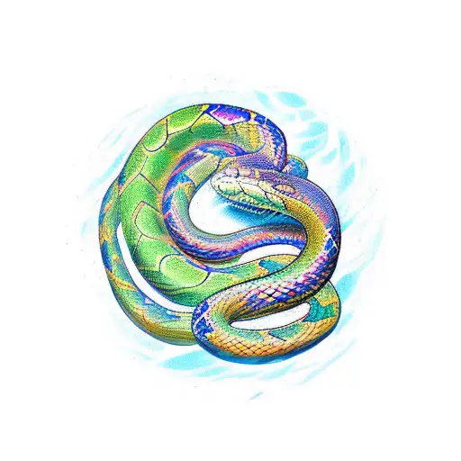 A Snake Holding 2 Ball