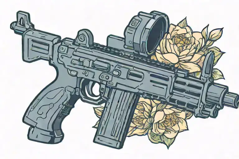Lotus And Ak-74m Assault Rifle