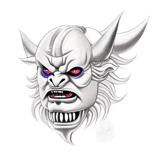 Oni Mask Of A Beautiful Girl Saw On Profile