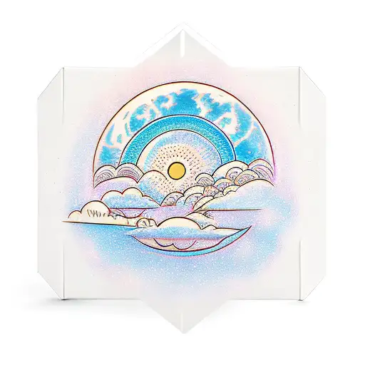 Moon And Sun Waves In A Box