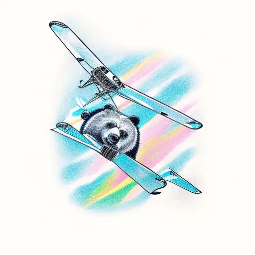 Grizzly Bear Flying An Airplane