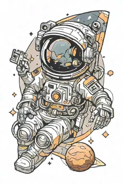 Peeking Through Skin To Reveal Space Themed