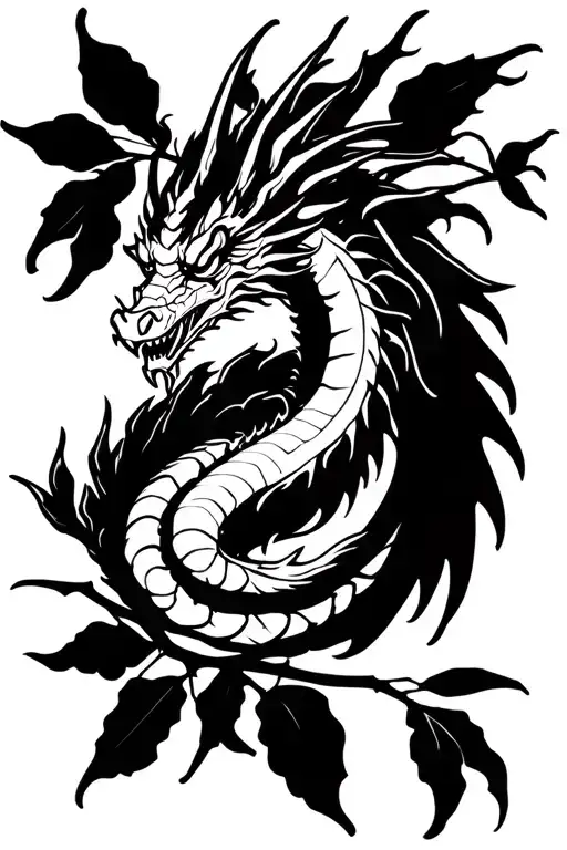 Dragon In A Lemon Tree Branch