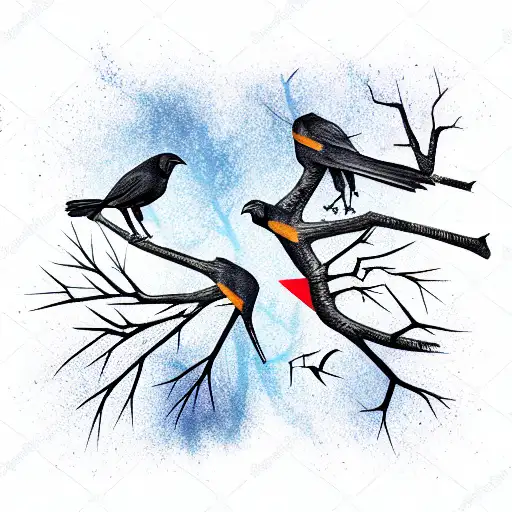 Trees Forest Crows