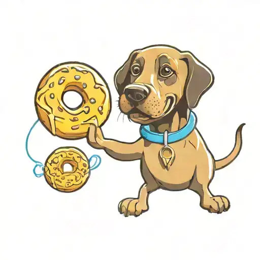 Black Labrador With Donut