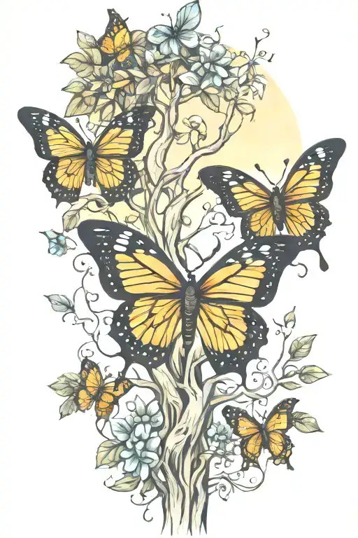 Butterfly Banyan Tree Intertwined