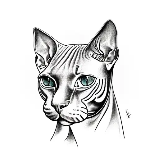 Sphynx Cat On Theme Egypt