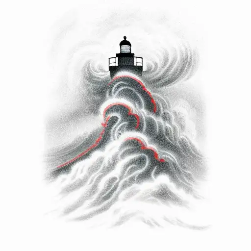 Lighthouse In A Storm