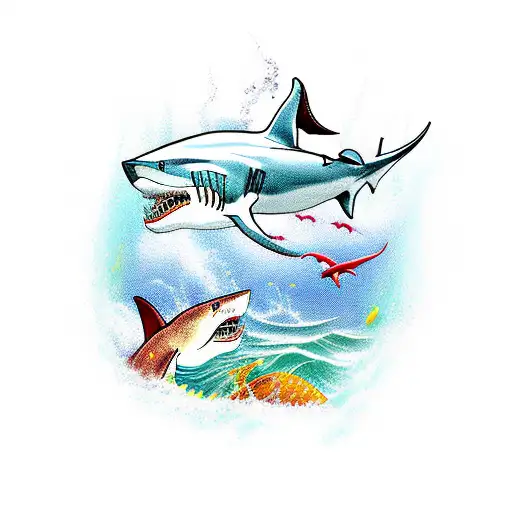 Shark With Ocean Theme Using The Bible Verse Second Timothy One Seven