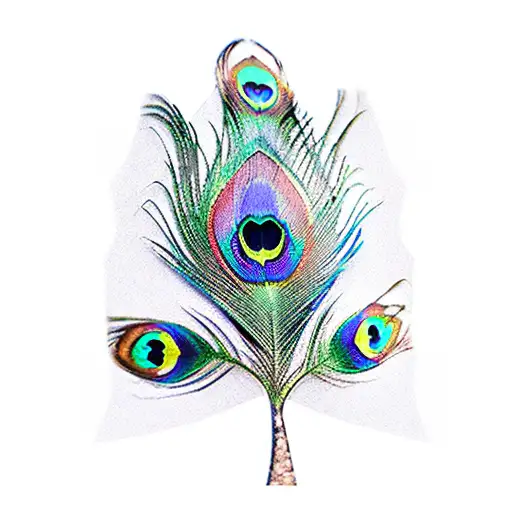 Peacock Full Feathers All Out