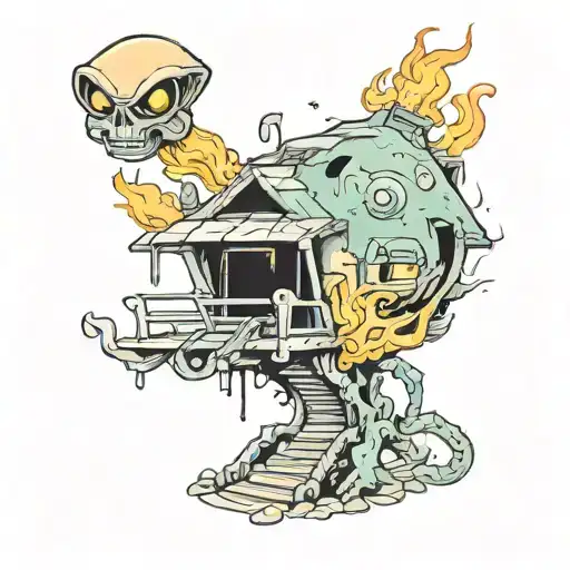 Alien Burning House May Sun