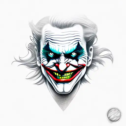 Joker Heavy Smile Realistic Drawing