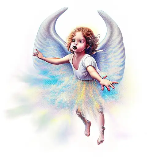 Angel Falling From Heaven Into Hell