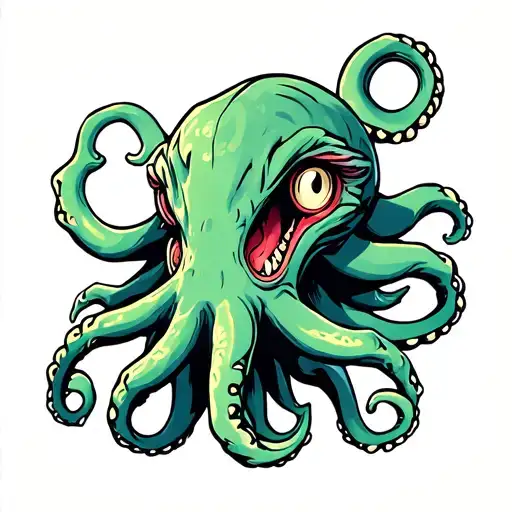 Kraken Wearing A Headst