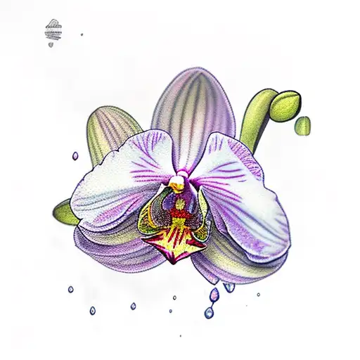 A Pink Orchid Surrounded By Storms