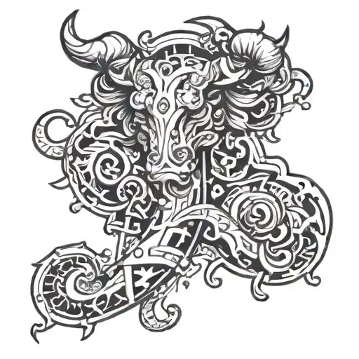Taurus Pisces Puzzle Piece Design