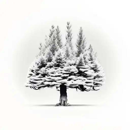 A Pine Tree With Roots But The Roots Are 2600