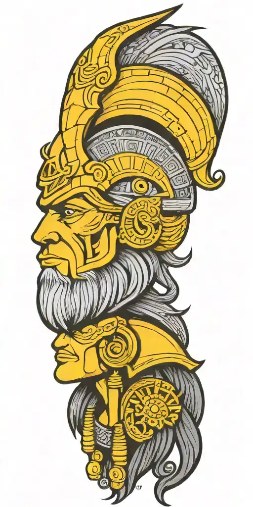 Combination Of A Viking And Egyptian Gods