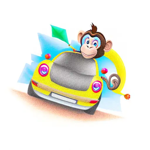 Monkey With Car
