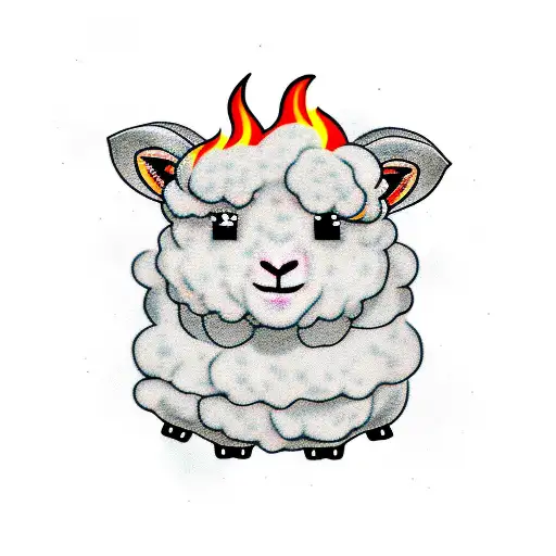 Little Sheep On Fire