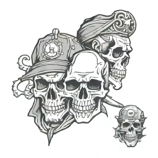 Dad Memorial Skull Brothers Bigger And Younger