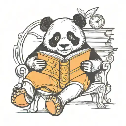 Panda Reading Book