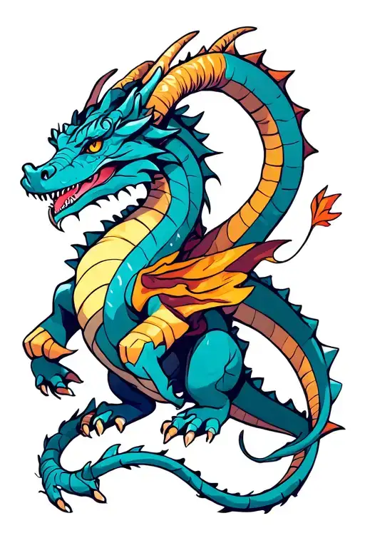 Capricorn Dragon Wrapping Around