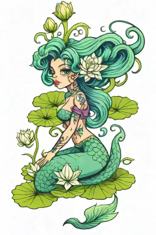 Mermaid Lotus Lily Pad