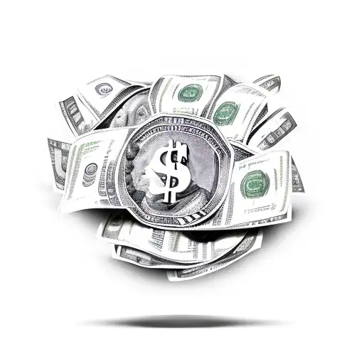 Dollars Hanging & Fire In Background