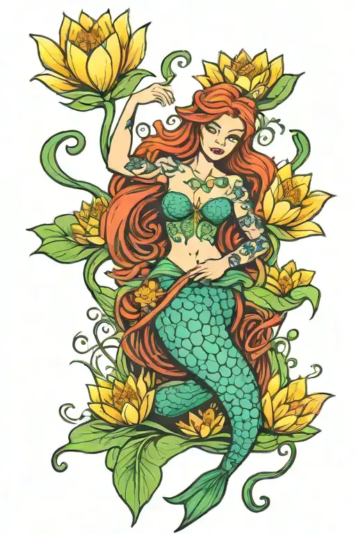 Mermaid Lotus Lily Pad