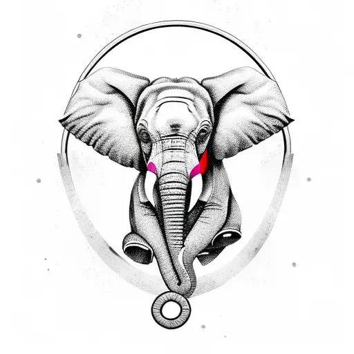 Elephant Powerlifting With A Ruby Barbell