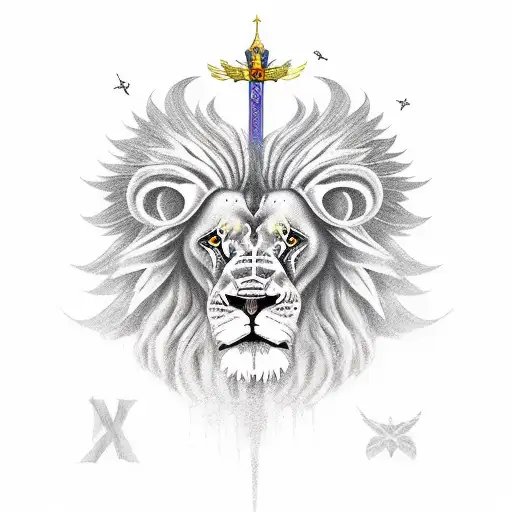 Angel Knight With Wings Turn Into A Lion