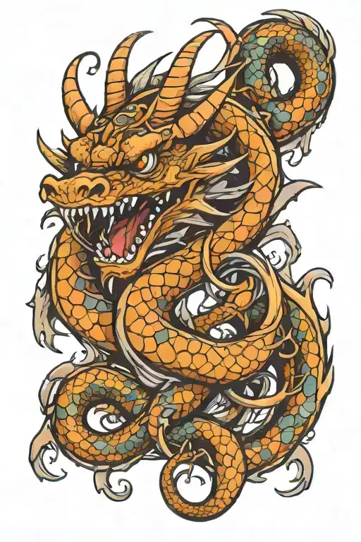 Dragon Intertwines Hand