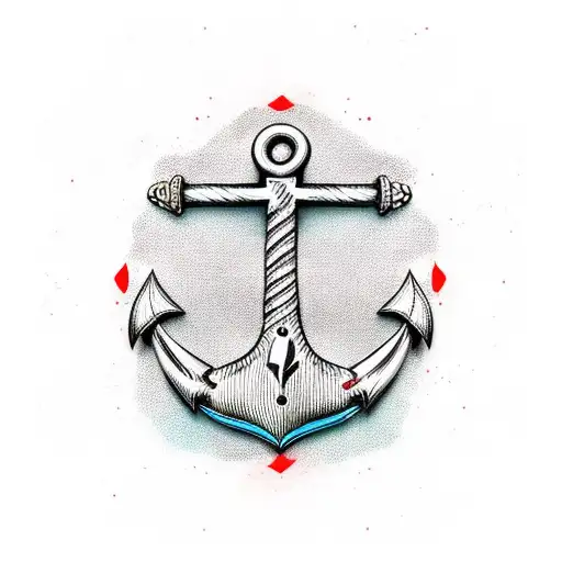 Black And Red Anchor