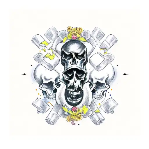 Hourglass With Skulls