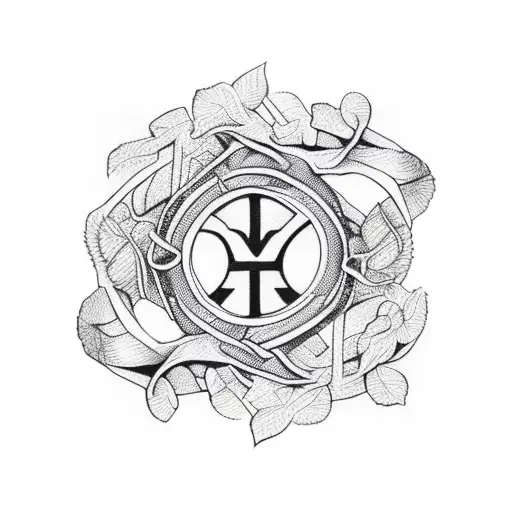 Vines On Hand With The Symbol Of Double X In It