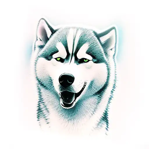 Husky Avec Un Chapelet